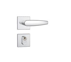 Fechadura para porta externa stam 803/33 c/cilindro cromada quadrada 40 mm