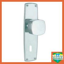 Fechadura para porta Interna Cromada Inox 3700/13 55mm Aliança Maçaneta Bola