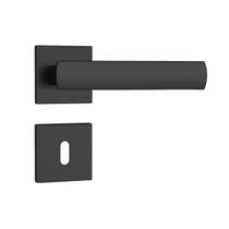 Fechadura Para Porta Interna Quarto Sala Quadrada Preto Stam