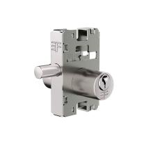 Fechadura Para Porta ou Janela de Abrir De Vidro 3F 3041 Cilindro Redondo Cromado