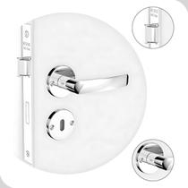 Fechadura Para Porta Reta Cromada Prata ROS23 (40X53) Fechadura Para Porta Reta Cromada Prata ROS23 (40X53)