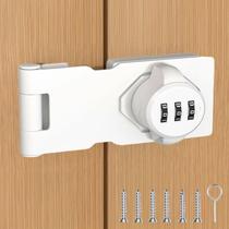 Fechadura para Porta Sanfonada Plowatxi com Senha de 3 Dígitos, Sem Chave, Branca Fechadura para Porta Sanfonada Plowatxi com Senha de 3 Dígitos, Sem Chave, Branca