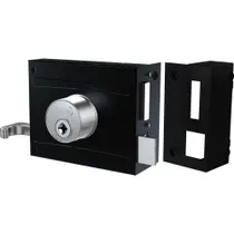 Fechadura para Portão de Sobrepor 1701/100 Tetra Preto Fosco - Stam Fechadura para Portão de Sobrepor 1701/100 Tetra Preto Fosco - Stam