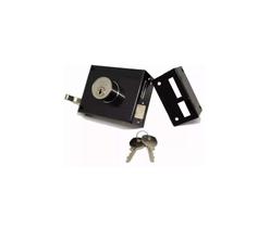 Fechadura para portão sobrepor stam 701/80 preto preta reforçada