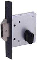 Fechadura para portas de correr com bico duplo 1006 Preta Arouca