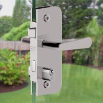 Fechadura Para Vidro Temperado Com Maçaneta 21mm 3080E124 Cromado 3F