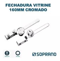 Fechadura Para Vitrine Soprano 160/32Mm Cromado