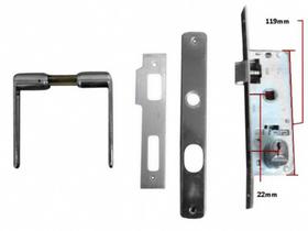 Fechadura Perfil Estreito 22mm Cromado 120940-z-Arouca