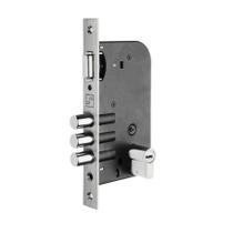 Fechadura pivotante f-r3 zamac cromo acetinado roseta redonda fortezza