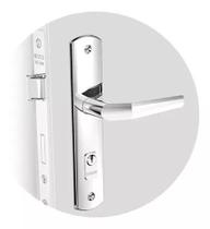 Fechadura Popline Reta Ext Cromado ESP15 (20X53 PY45) Fechadura Popline Reta Ext Cromado ESP15 (20X53 PY45)