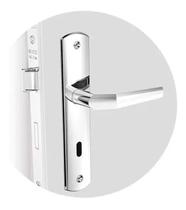 Fechadura Popline Reta Interna Cromado Porta Soprano Inox