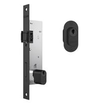 Fechadura Porta Alumínio Stam 601 T Rolete Es Preto Fosco Fechadura Porta Alumínio Stam 601 T Rolete Es Preto Fosco