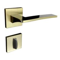 Fechadura Porta Banheiro Dourada Quadrada União Mundial 55mm