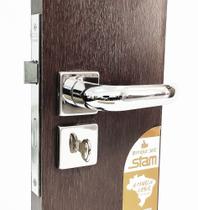 fechadura Porta banheiro lavabo 823/09 quadrada cromada - Stam