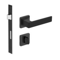 Fechadura Porta Banheiro Tess 40mm Preto Imab Fechadura Porta Banheiro Tess 40mm Preto Imab