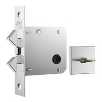 Fechadura Porta Correr 1006S WC Quadrada Banheiro Polida - Stam