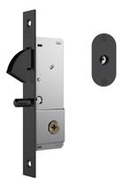 Fechadura Porta Correr 1940 4 Chaves Tetra Stam Preto Fosco