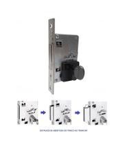 Fechadura Porta Correr Asa Avião Banheiro Wc Imab 2441 Preta