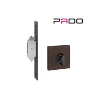 Fechadura porta correr banheiro wc pado corten trava expansiva quadrada