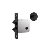 Fechadura Porta Correr Banheiro Wc Stam 1006S Preta Preto