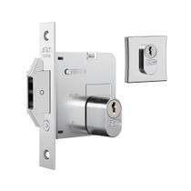 Fechadura Porta Correr Bico Duplo 1006 Cromada Quadrada Stam