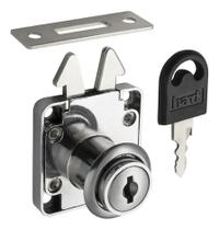 Fechadura Porta De Correr 19 X 22Mm Cromado Gaveta Móveis