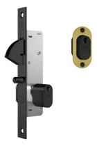 Fechadura Porta De Correr 901 Oxidado E-coat Completa Stam
