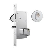 Fechadura Porta De Correr 950 Roseta Redonda Inox - Stam