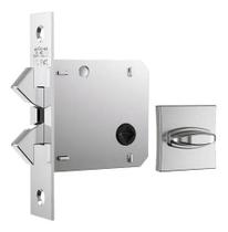 Fechadura Porta De Correr Banheiro Wc Stam 1006s Cromado