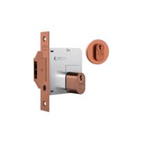 Fechadura porta de correr e bater stam 1006 rosê asa de avião redonda 45 mm c/ cilindro miolo tambor Fechadura porta de correr e bater stam 1006 rosê asa de avião redonda 45 mm c/ cilindro miolo tambor