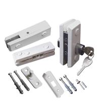Fechadura Porta de Vidro Correr Kit 01 Hela Branco
