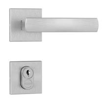 Fechadura Porta Externa 1601.35 Broca 55mm Roseta Quadrada Escovado Stam