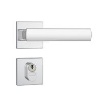 Fechadura Porta Externa 803.35 Cromado Broca 40mm Roseta Quadrada Stam