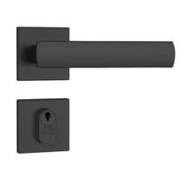 Fechadura Porta Externa 803/35 Preto Roseta Aço Inox Stam