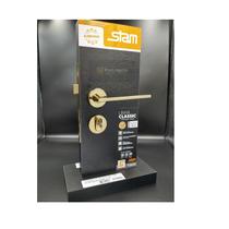 Fechadura Porta Externa Dourada Gold Stam Classic 40Mm