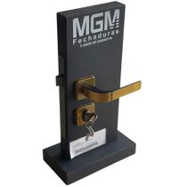 Fechadura Porta Externa Moderna Bronze 10768 Mgm