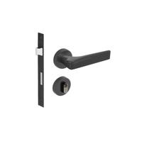 Fechadura porta externa pici imab preta preto c/cilindro miolo tambor pp 55mm redonda