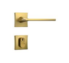 Fechadura porta externa sala quarto dourada gold stam classic 55mm c/ cilindro