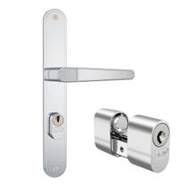 Fechadura Porta Ferro Perfil 20mm Estreito 601-602/03 Stam Cor Inox