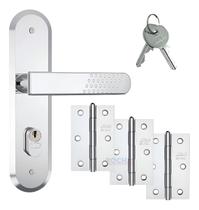 Fechadura Porta Interna Ext 1801/21 Inox 3 Dobradiças Fechadura Porta Interna Ext 1801/21 Inox 3 Dobradiças