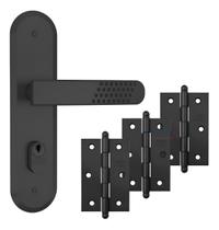 Fechadura Porta Interna Ext 1801/21 Preto 3 Dobradiças