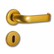 Fechadura porta interna quarto dourada fosco luna arouca 40 mm redonda 408496/40 zed