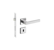 Fechadura porta interna quarto hato 2 imab inox polido cromada maquina 55mm