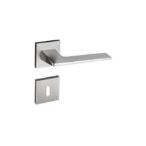 Fechadura porta interna quarto sala pado sara escovada acetinada quadrada 55mm cra chave grande Fechadura porta interna quarto sala pado sara escovada acetinada quadrada 55mm cra chave grande