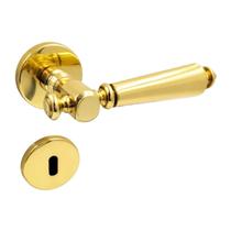 Fechadura porta interna roi imab dourada brilhante latao quarto sala maquina 55 mm oa redonda