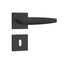 Fechadura Porta Madeira Interna Stam Roseta Quadrada Preto Fechadura Porta Madeira Interna Stam Roseta Quadrada Preto