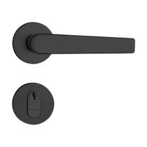Fechadura Porta Pado Concept Preta 40mm Roseta Redonda Fechadura Porta Pado Concept Preta 40mm Roseta Redonda