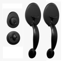 Fechadura Porta Retrô Blim Blim Alça Dupla Preto Fosco Fechadura Porta Retrô Blim Blim Alça Dupla Preto Fosco