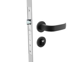 Fechadura Porta Soprano Externa Icaro Roseta Redonda Preta Fechadura Porta Soprano Externa Icaro Roseta Redonda Preta