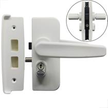 Fechadura Porta Vidro/alvenaria Maçaneta Recorte 1510 Branca